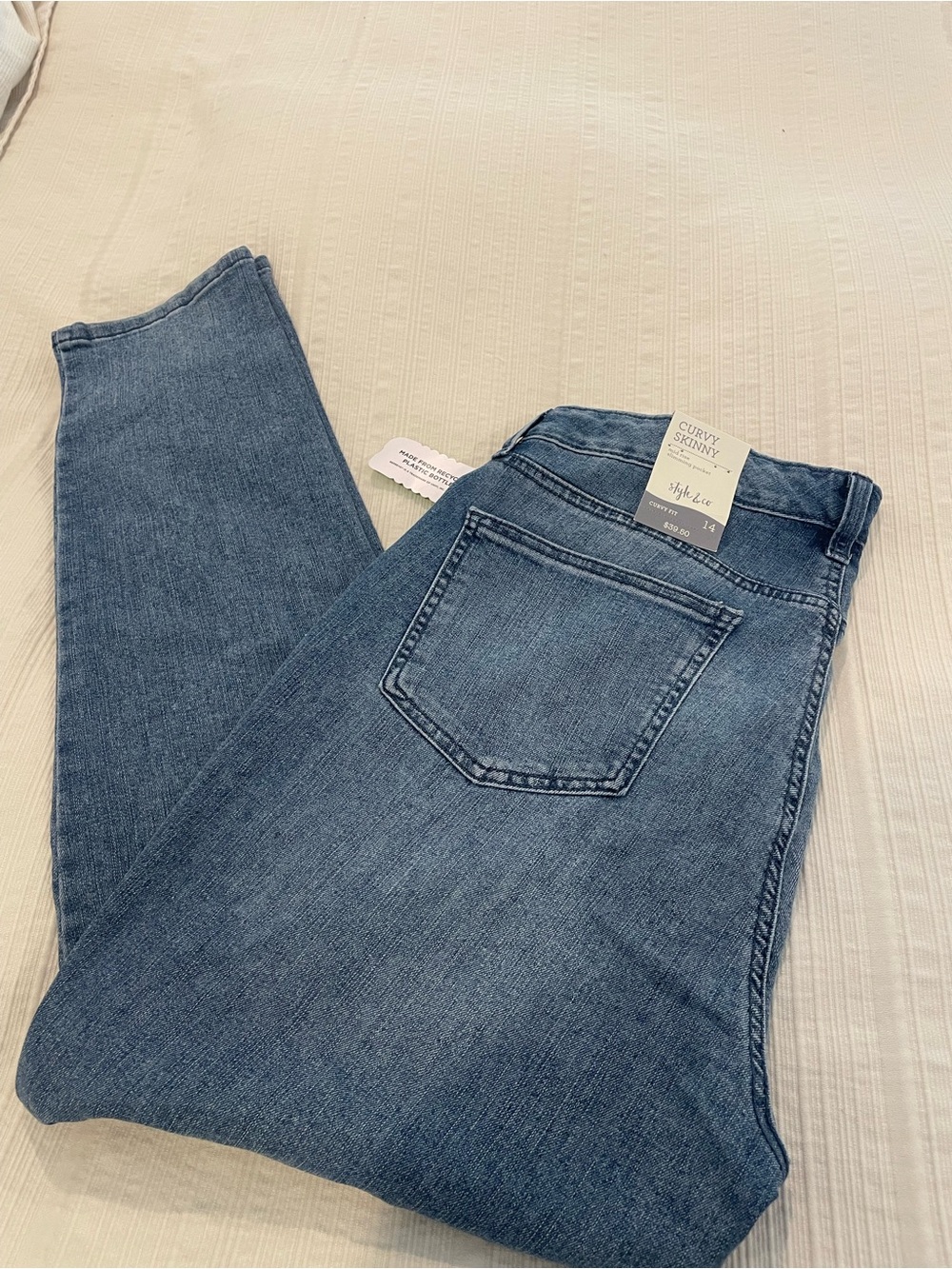 Style & Co. Curvy Skinny Denim Jeans - Blue Wash